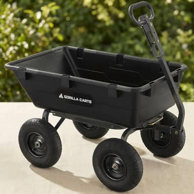 Gorilla Carts 6 Cu Ft Heavy-Duty Poly Dump Cart (GOR6PS)
