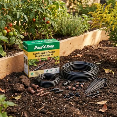 Rain Bird Drip Irrigation Landscape and Garden Watering Kit