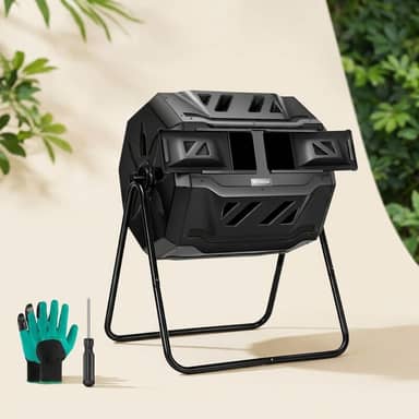 VIVOSUN Dual Chamber Tumbling Composter