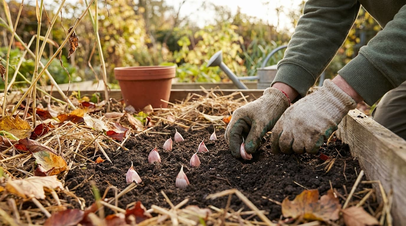 How to plant garlic in fall