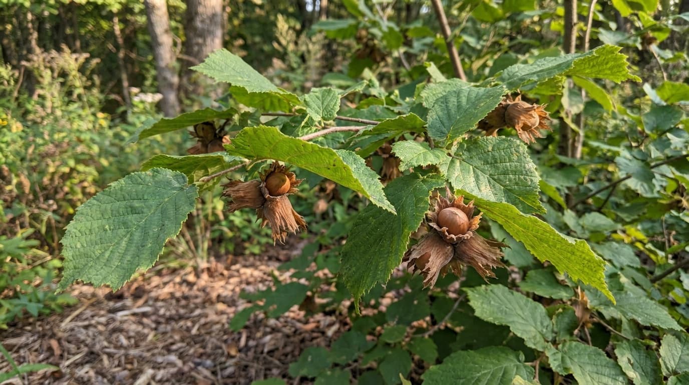 American Hazelnut growing in a garden