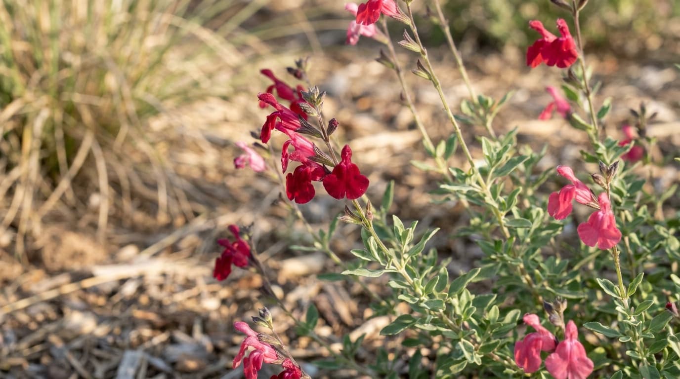 Autumn Sage growing in a garden