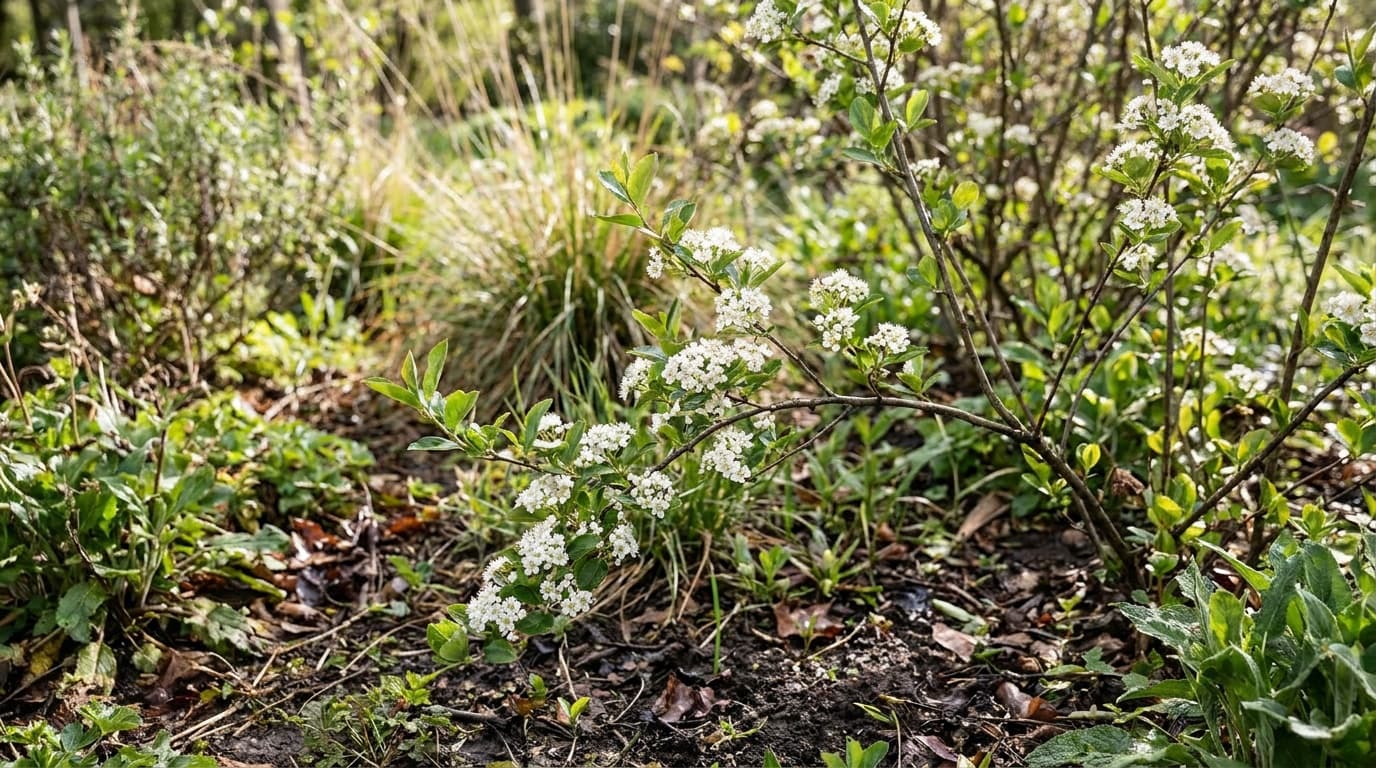 Black Chokeberry growing in a garden