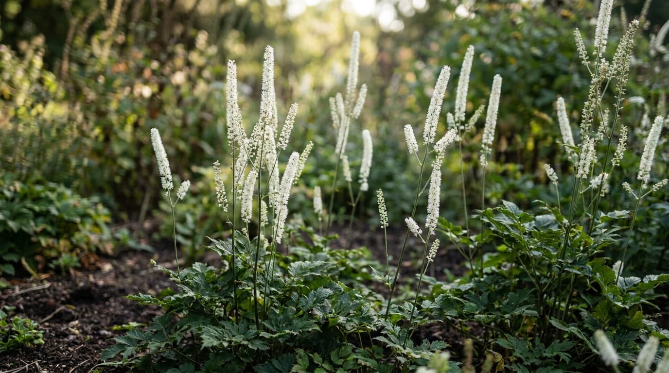 Black Cohosh growing in a garden