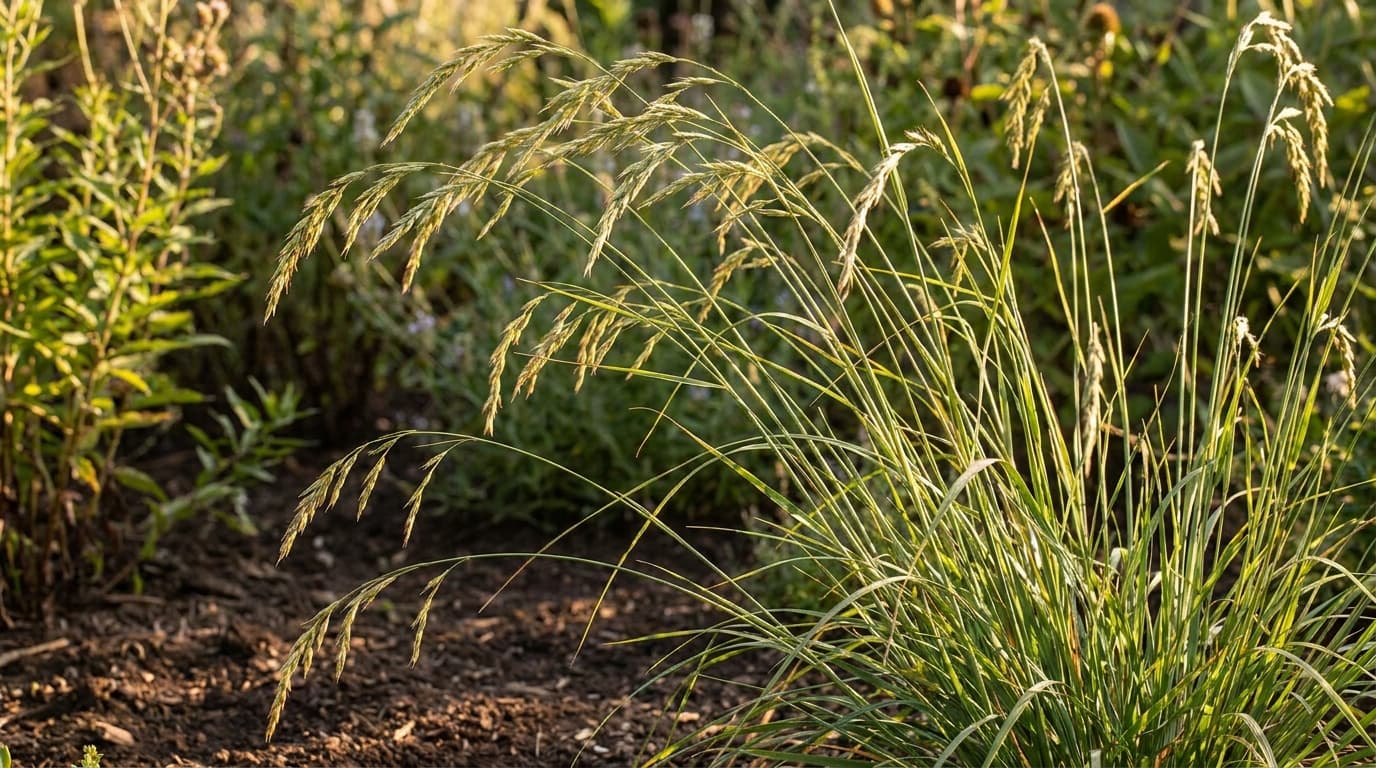 Canada Wild Rye growing in a garden