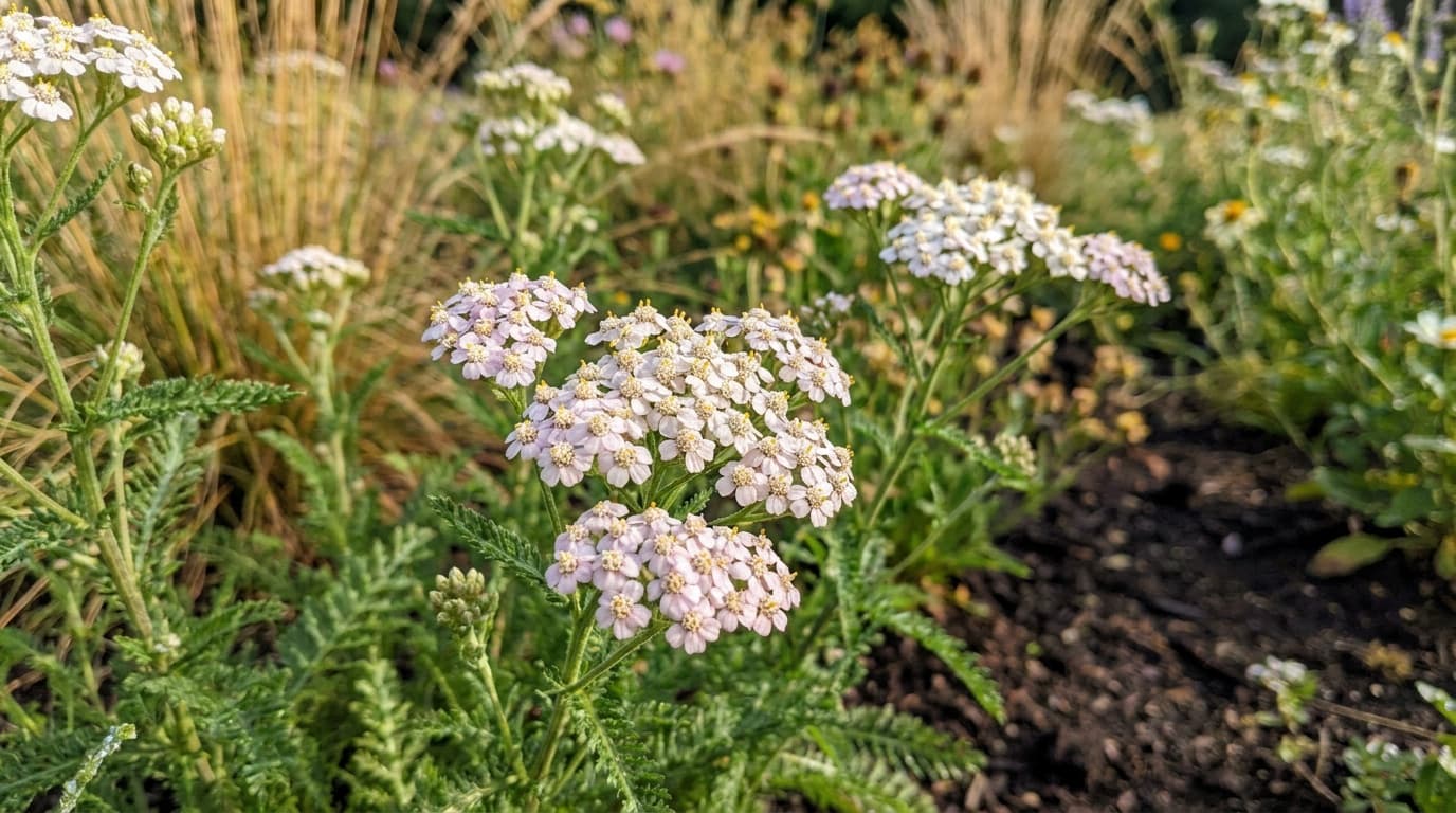 Common Yarrow growing in a garden