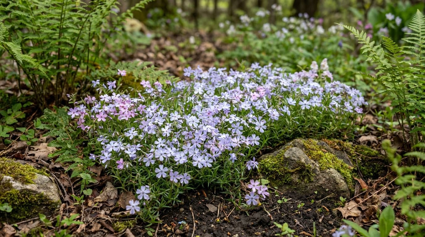 Creeping Phlox growing in a garden