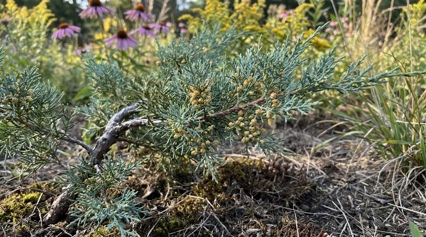 Eastern Redcedar growing in a garden