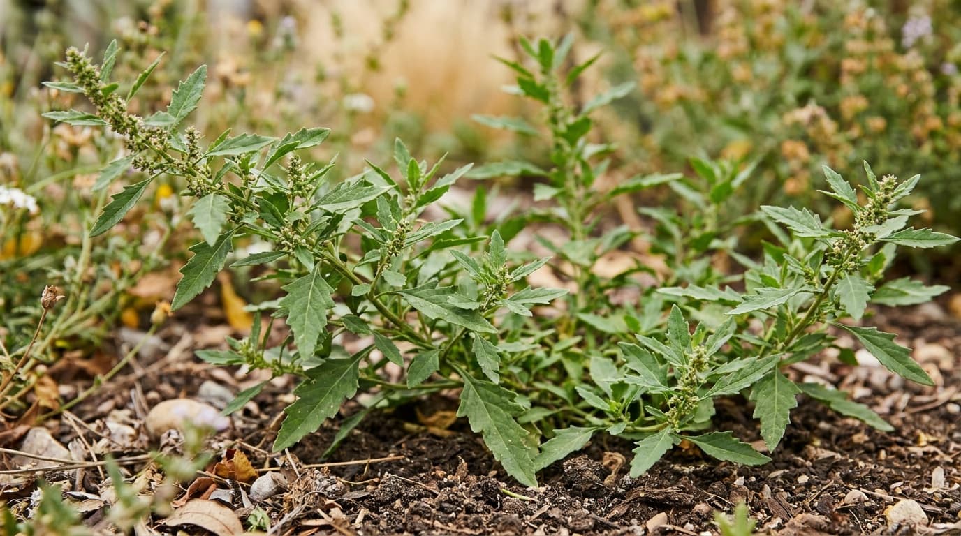 Epazote growing in a garden