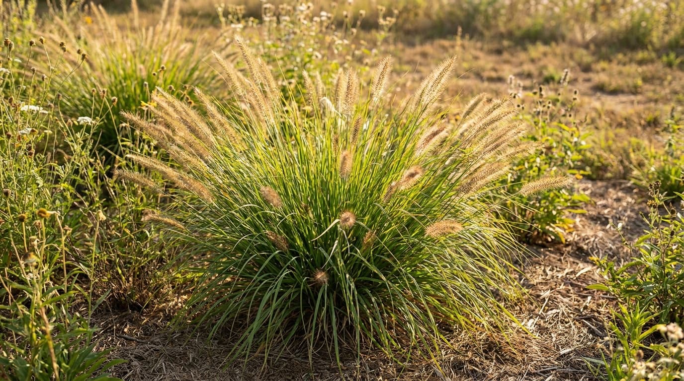 Fountain Grass growing in a garden