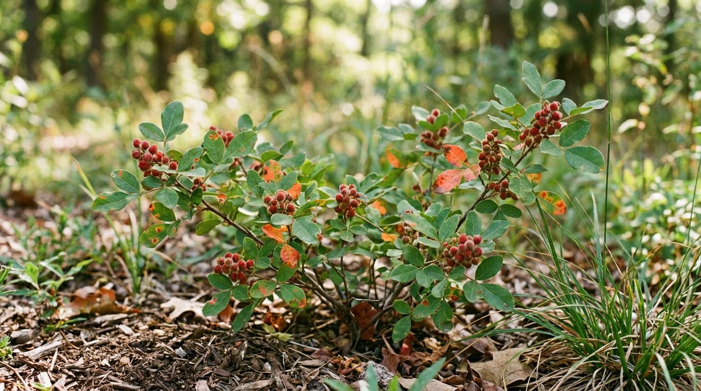 Fragrant Sumac growing in a garden