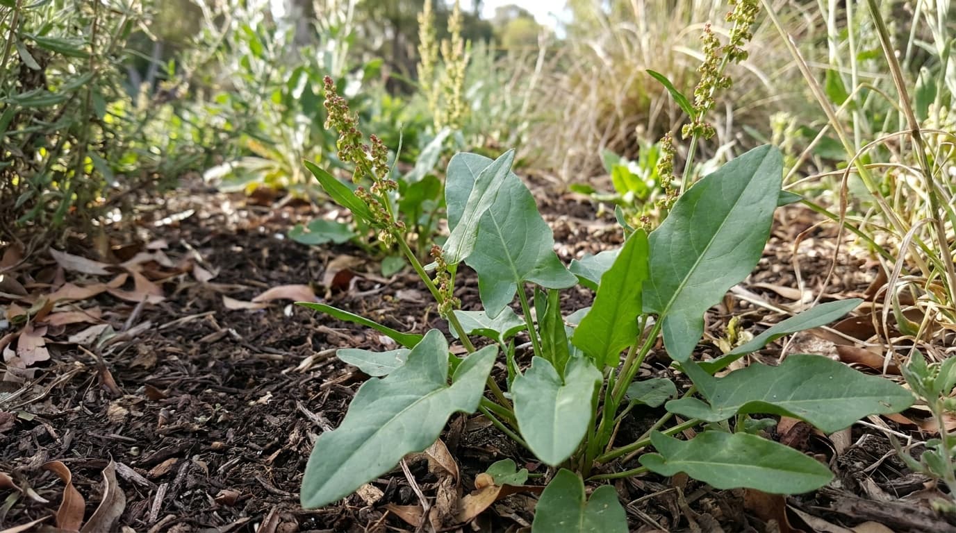 French Sorrel growing in a garden