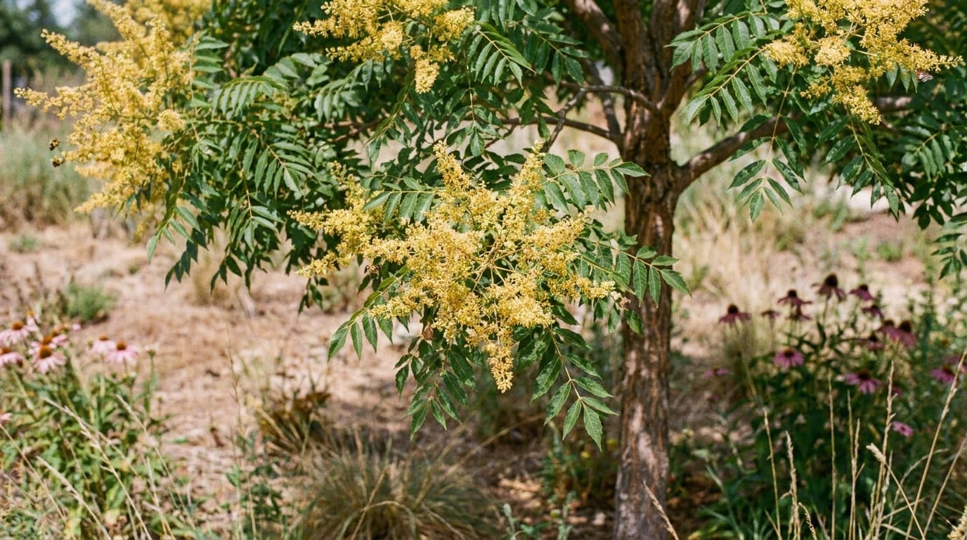 Goldenrain Tree growing in a garden