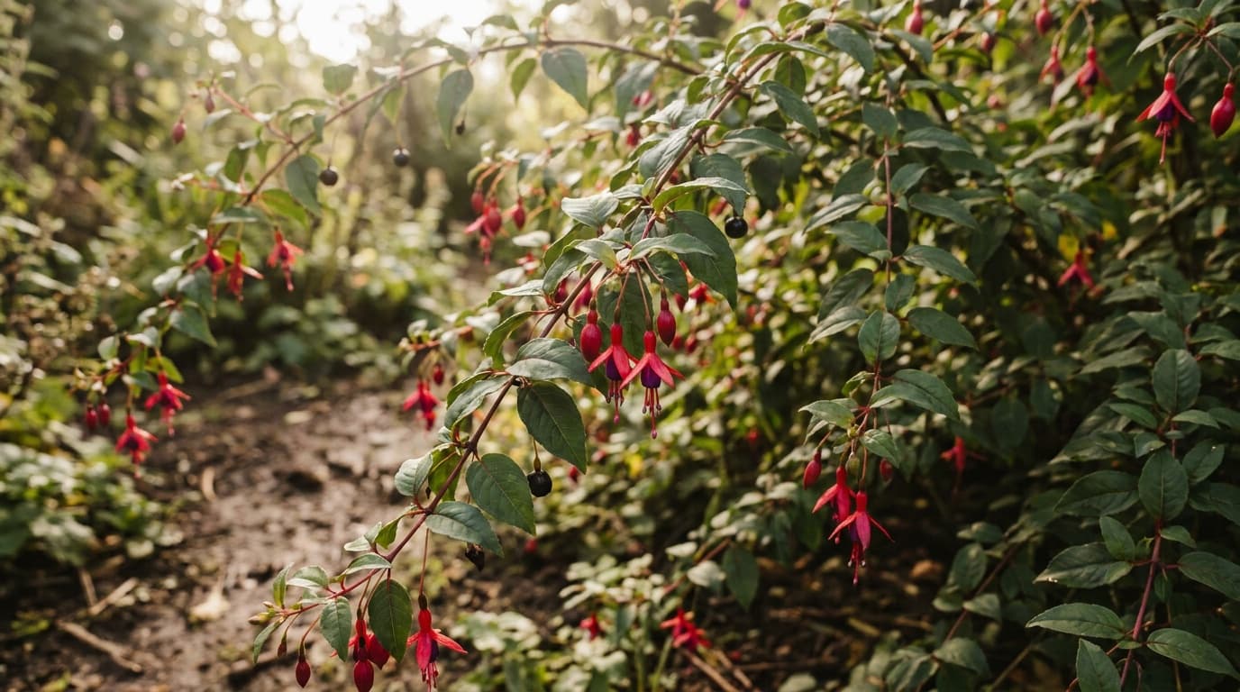 Hardy Fuchsia growing in a garden