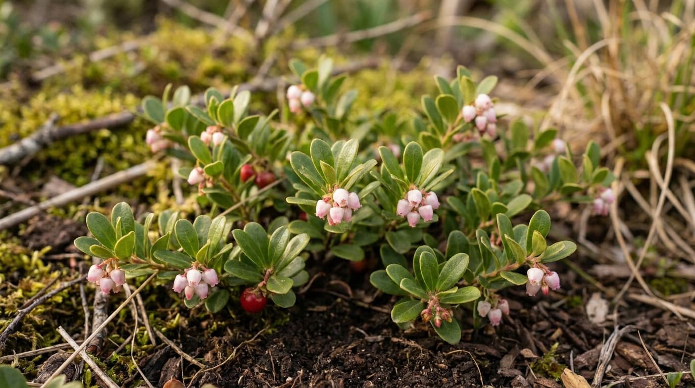 Kinnikinnick growing in a garden