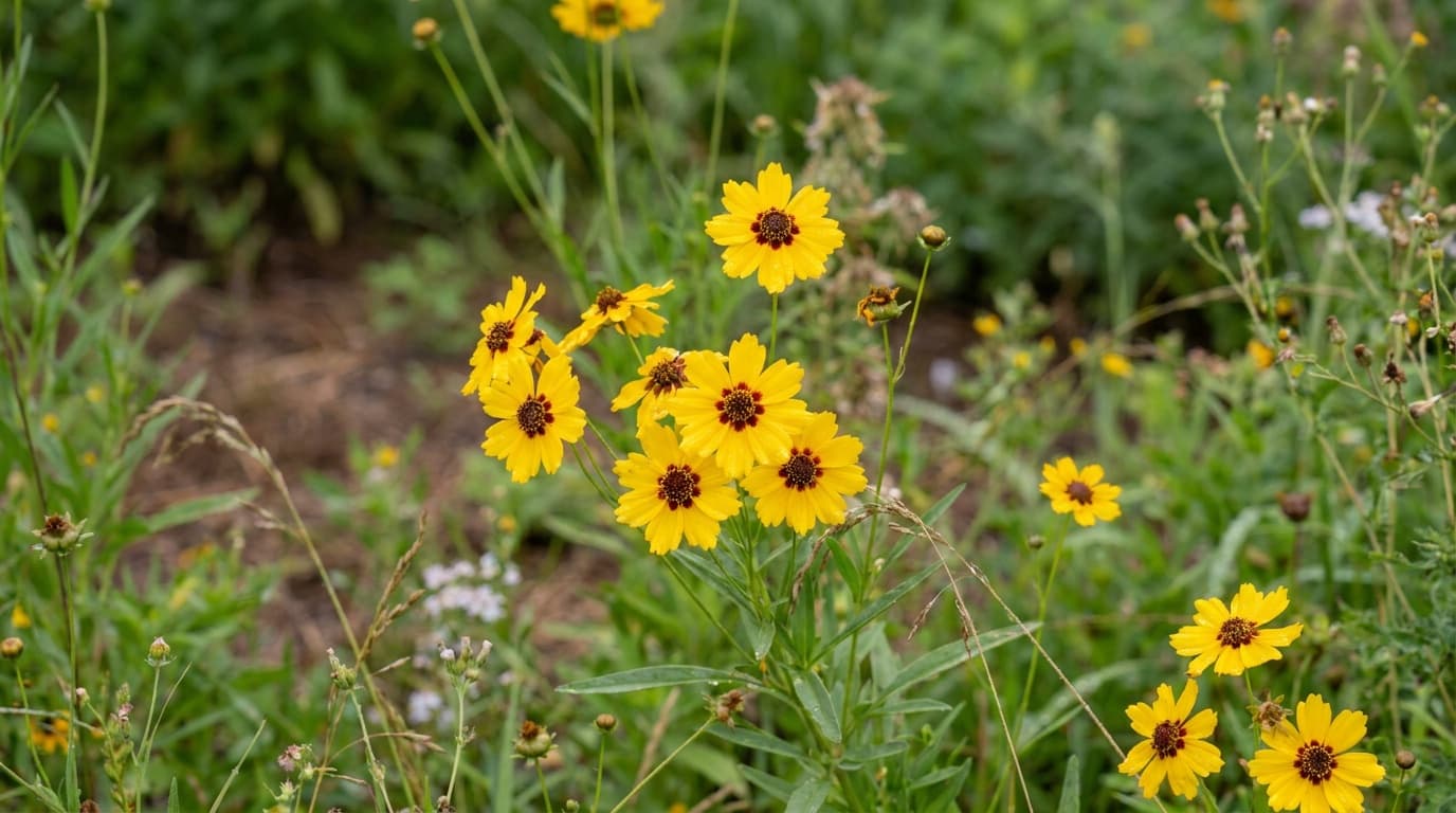 Lanceleaf Coreopsis growing in a garden