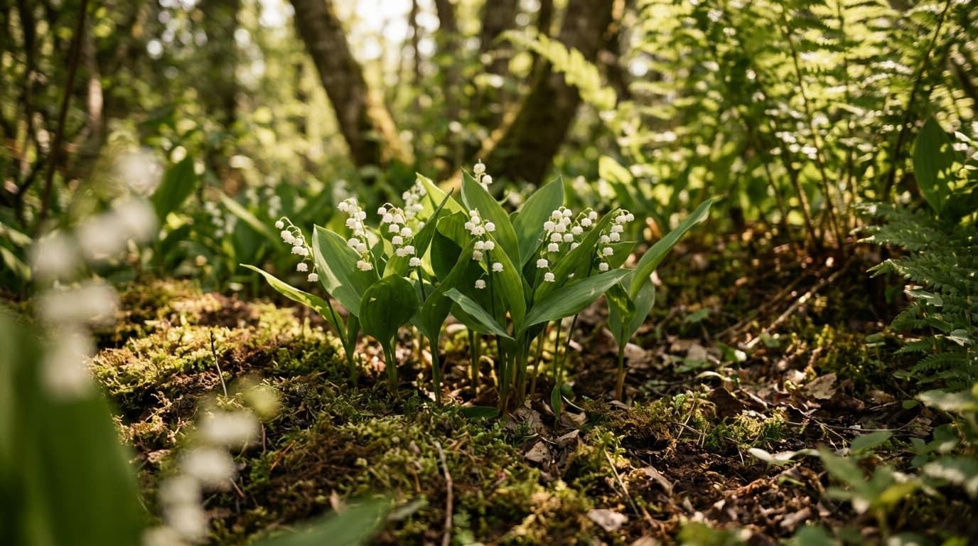 Lily of the Valley growing in a garden