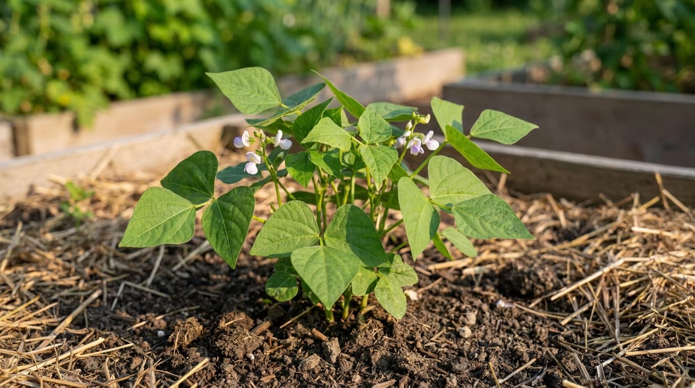 Lima Bean growing in a garden