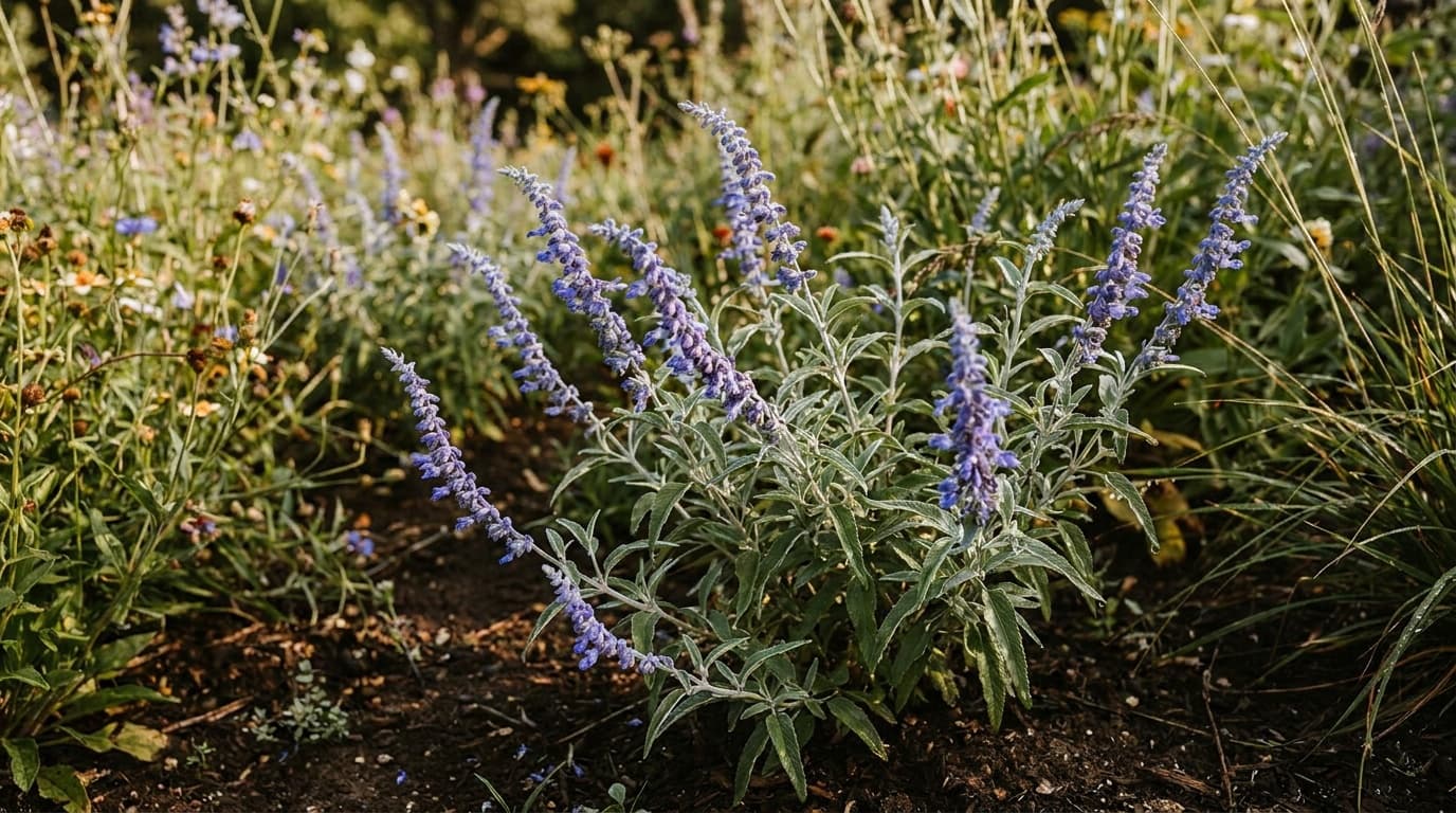 Mealycup Sage growing in a garden
