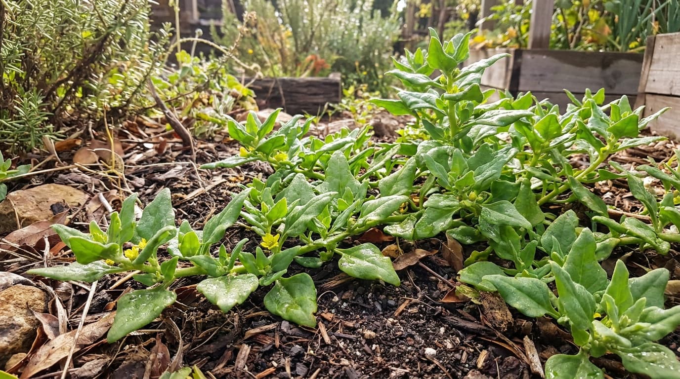 New Zealand Spinach growing in a garden