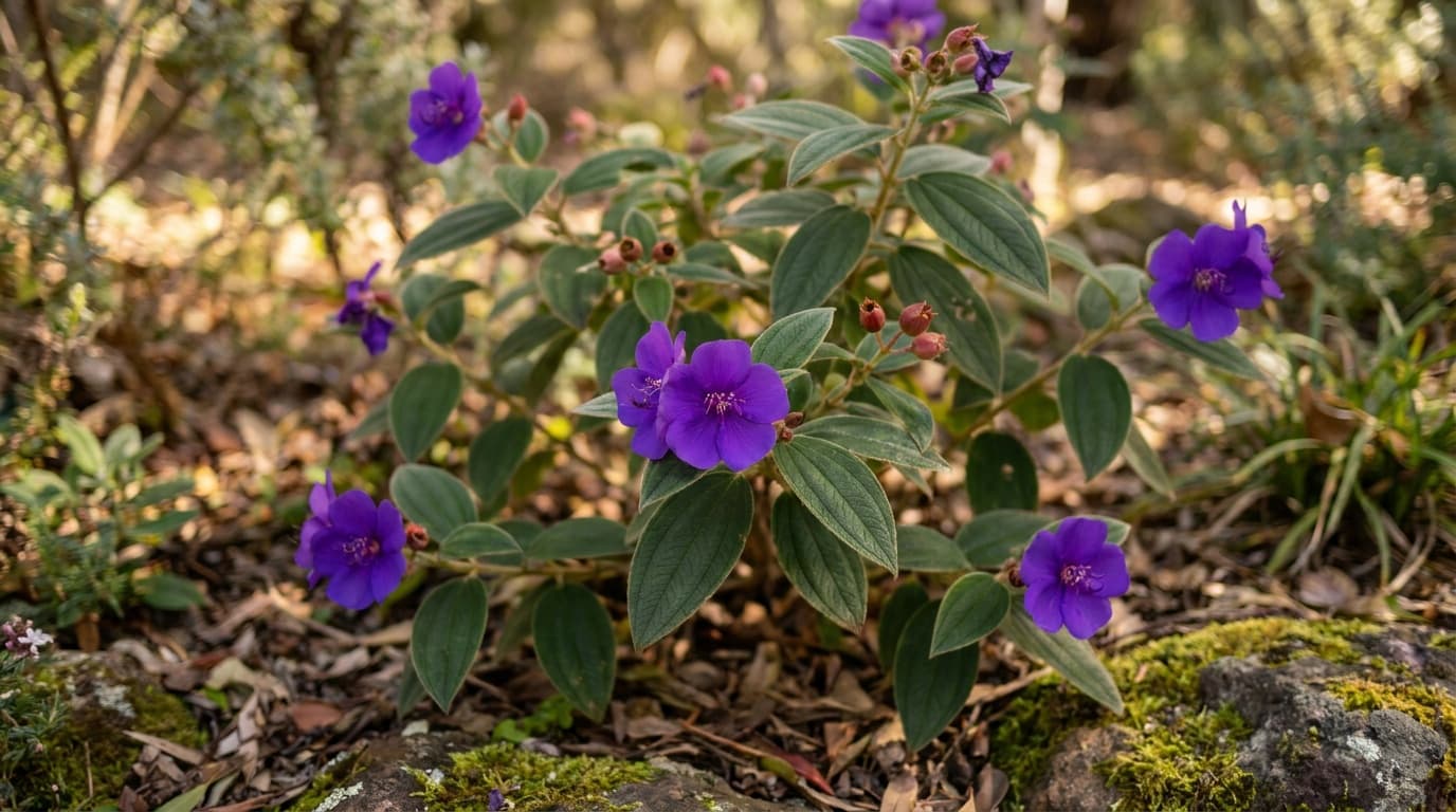 Princess Flower growing in a garden