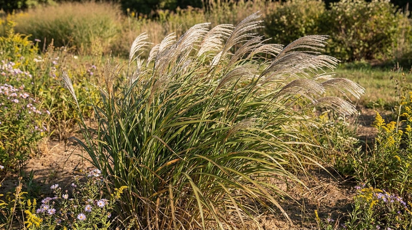 Ravenna Grass growing in a garden