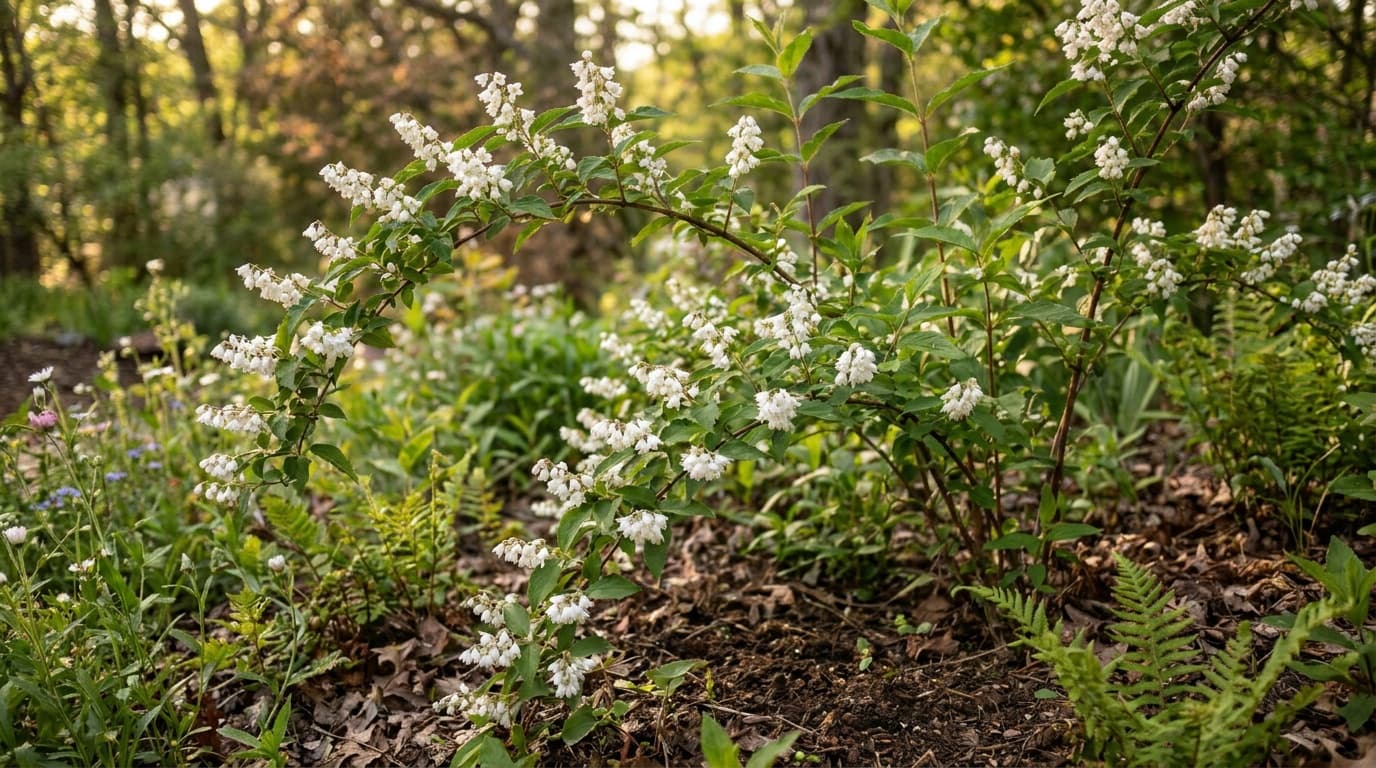 Slender Deutzia growing in a garden