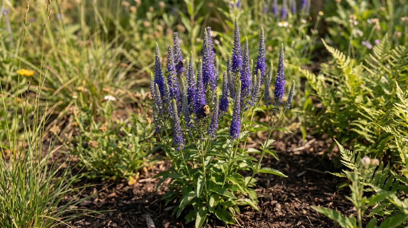 Spike Speedwell growing in a garden