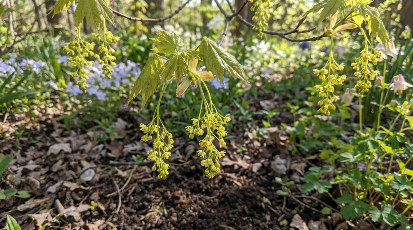 Sugar Maple growing in a garden