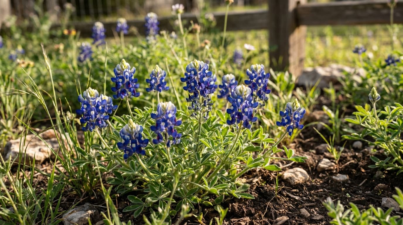 Texas Bluebonnet growing in a garden
