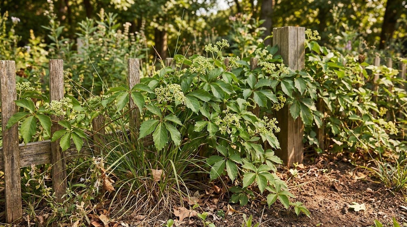 Virginia Creeper growing in a garden