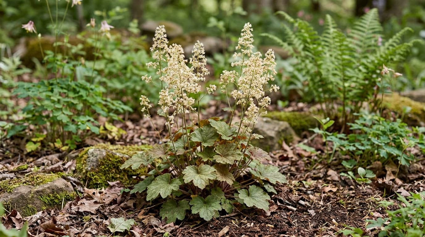 American Alumroot growing in a garden