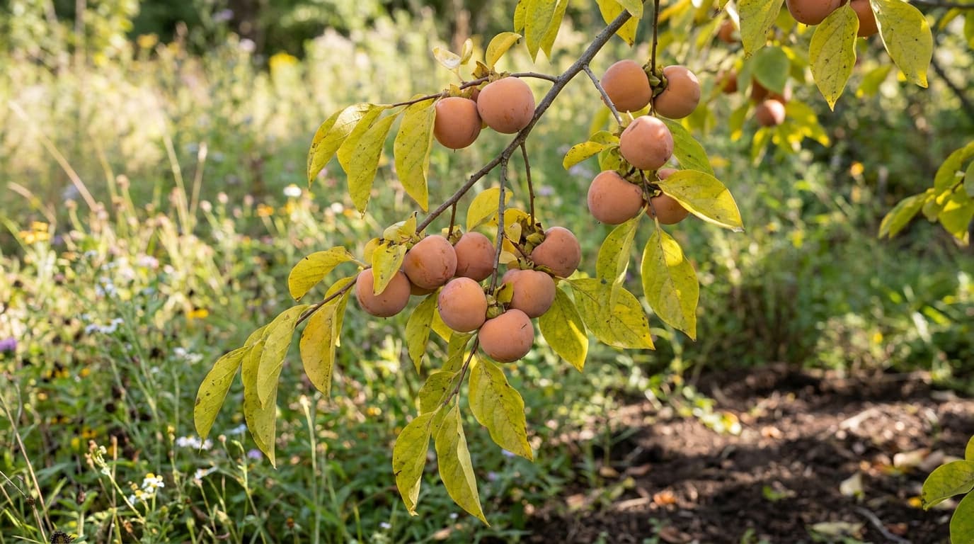 American Persimmon growing in a garden