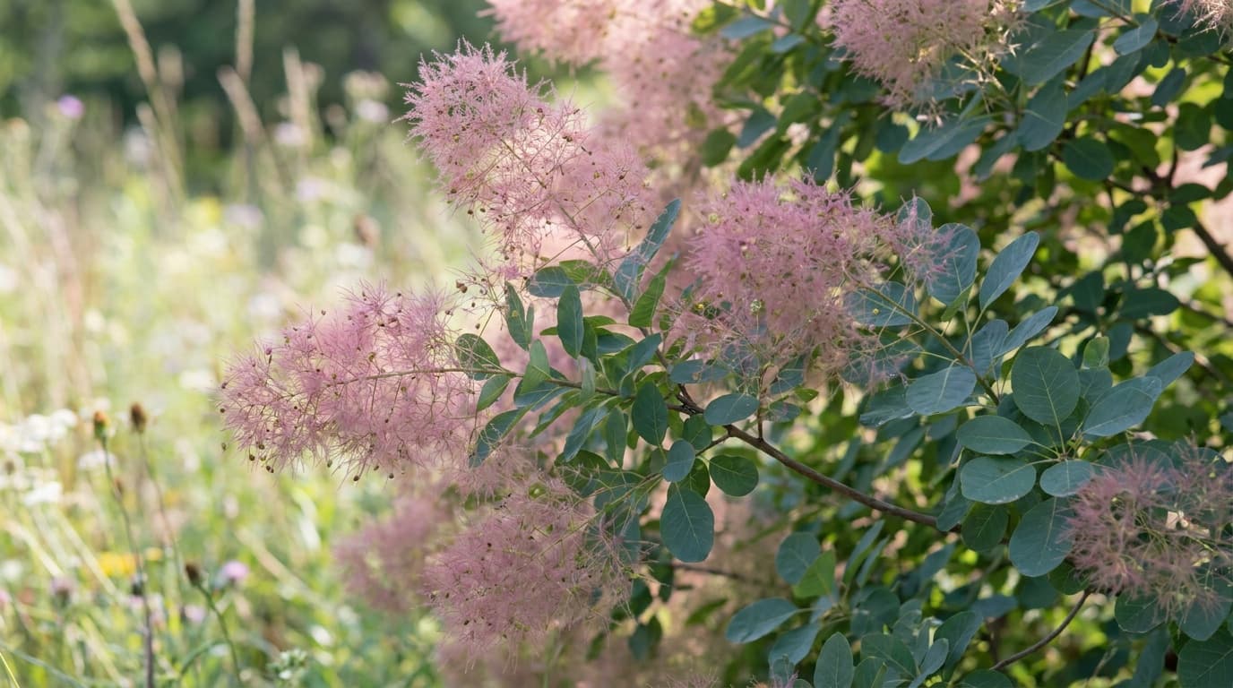American Smoketree growing in a garden