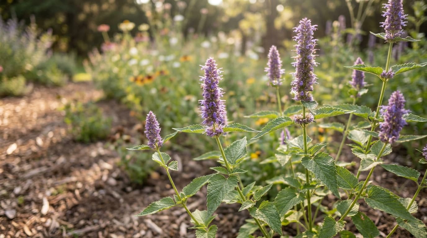 Anise Hyssop growing in a garden