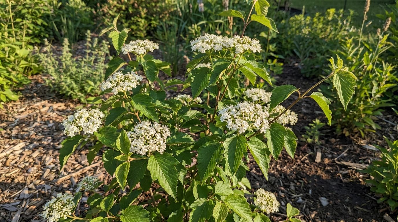 Arrowwood Viburnum growing in a garden