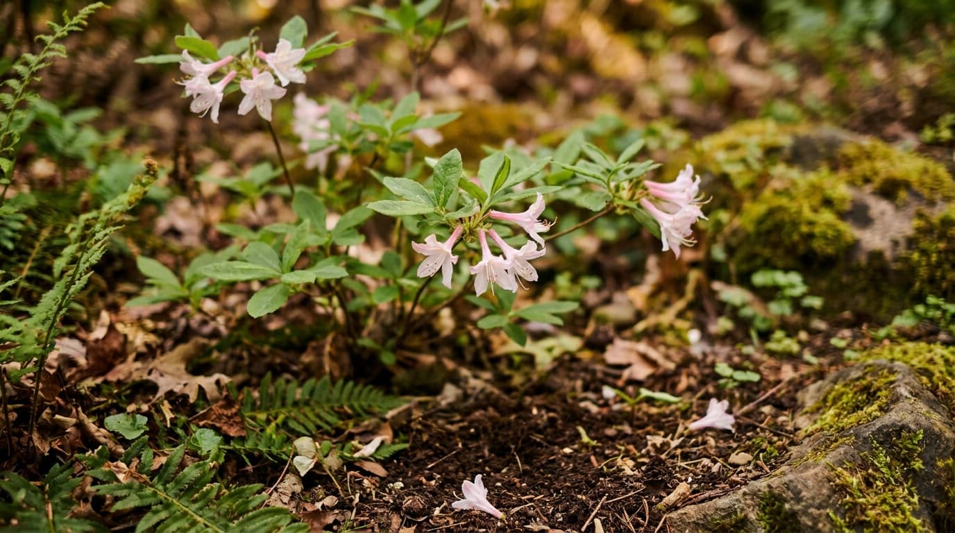 Azalea growing in a garden