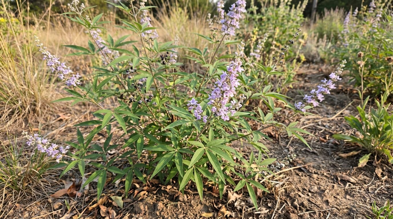 Chaste Tree growing in a garden