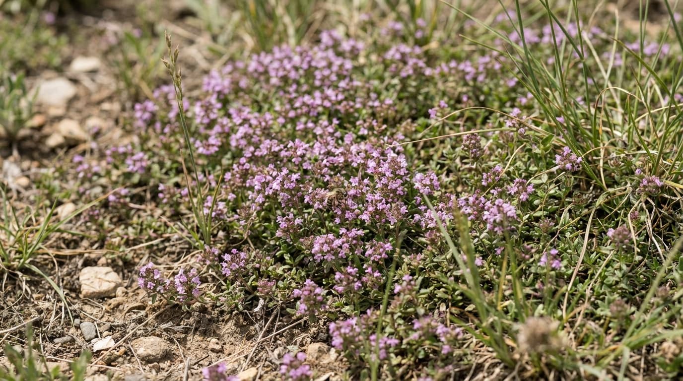 Creeping Thyme growing in a garden