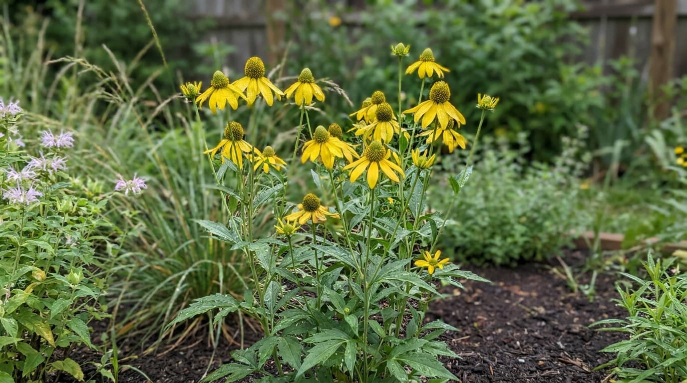 Cutleaf Coneflower growing in a garden