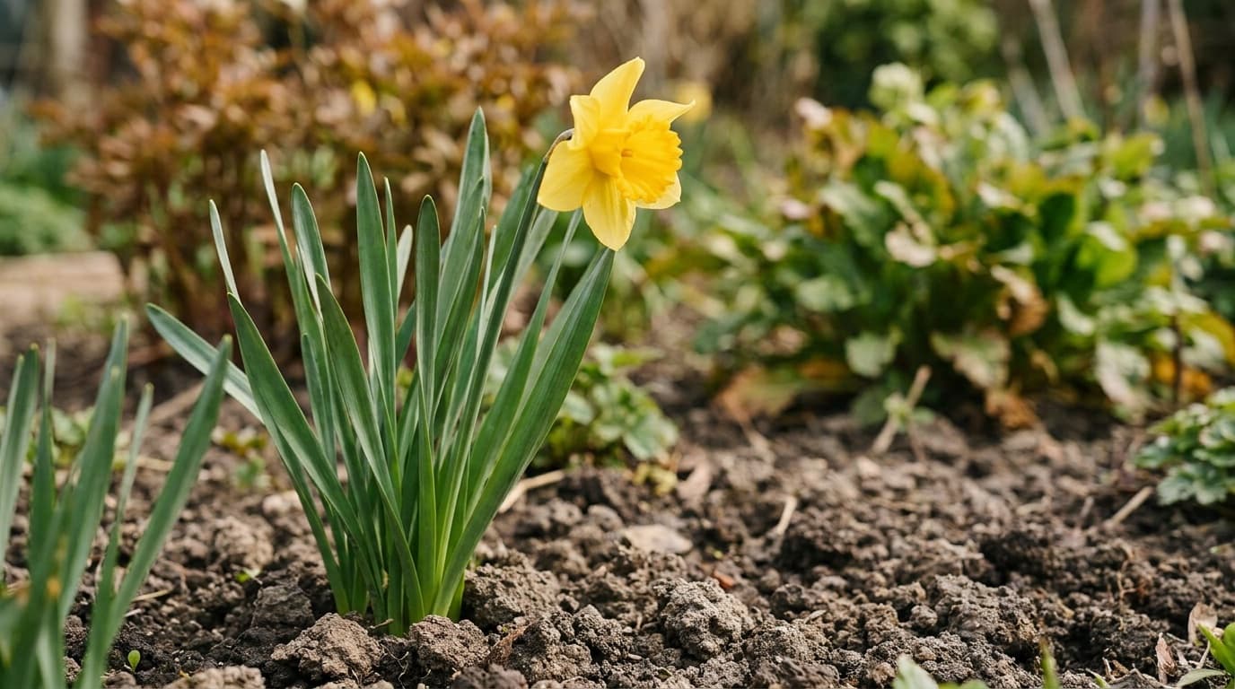 Daffodil growing in a garden