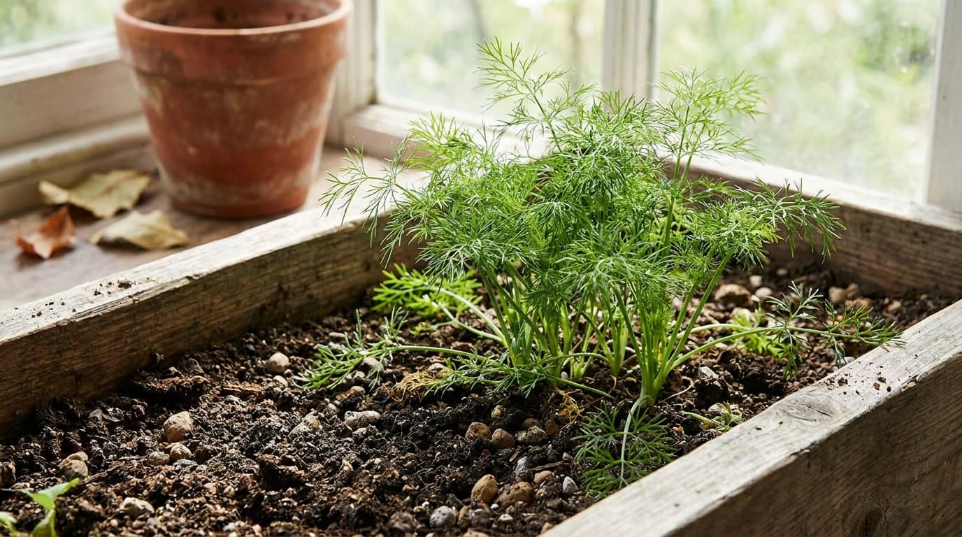 Dill growing in a garden