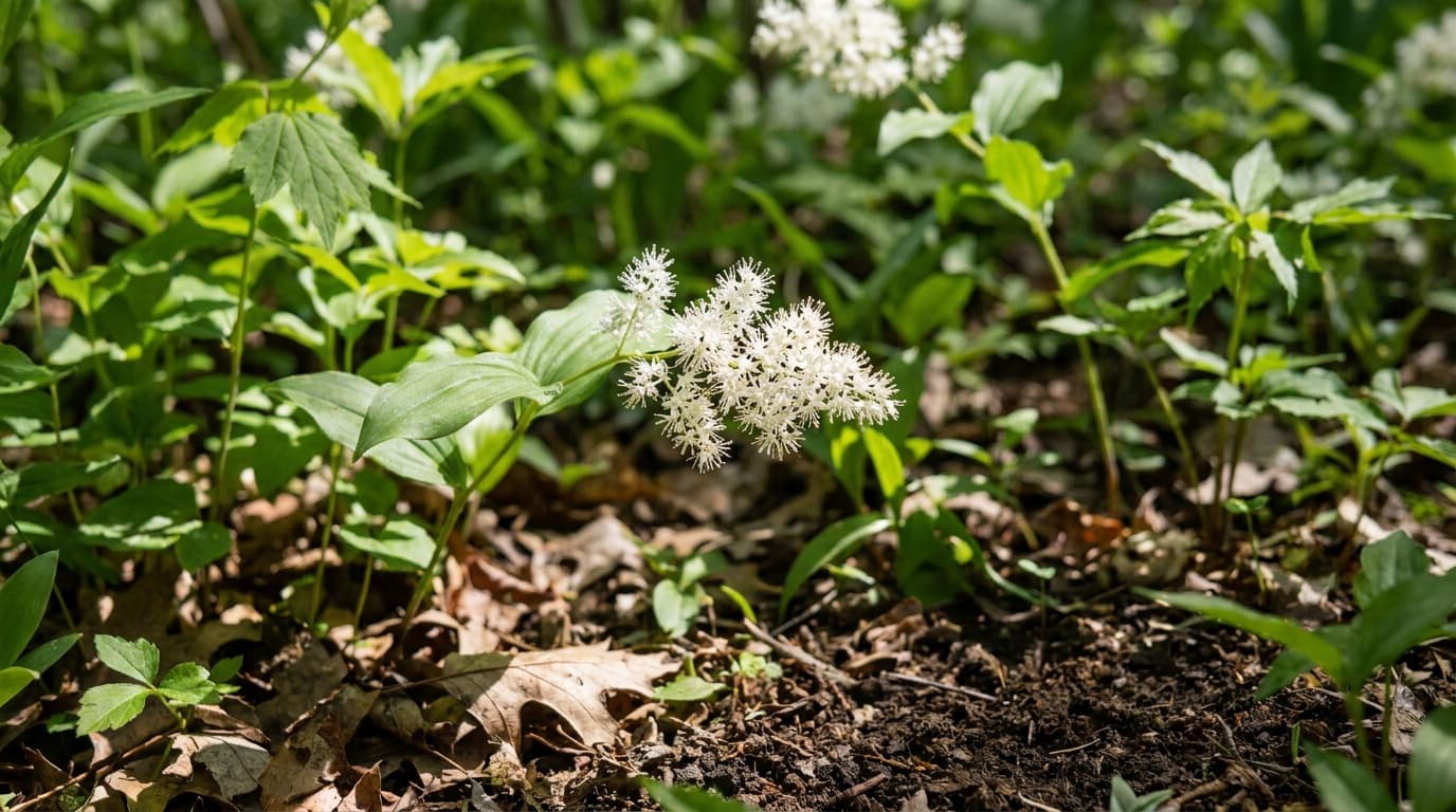 False Solomon's Seal growing in a garden