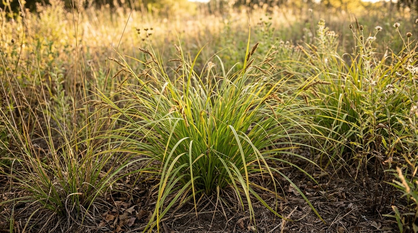 Palm Sedge growing in a garden