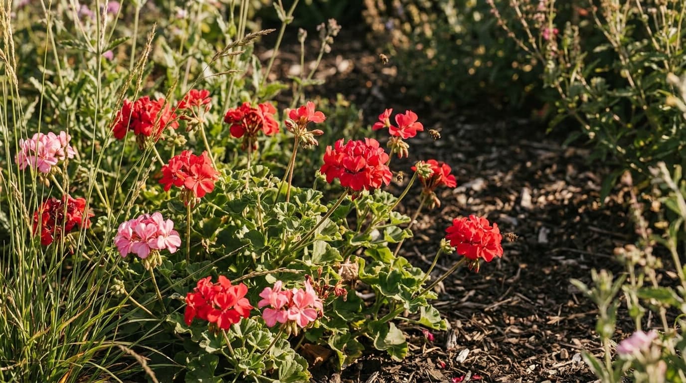 Garden Geranium growing in a garden