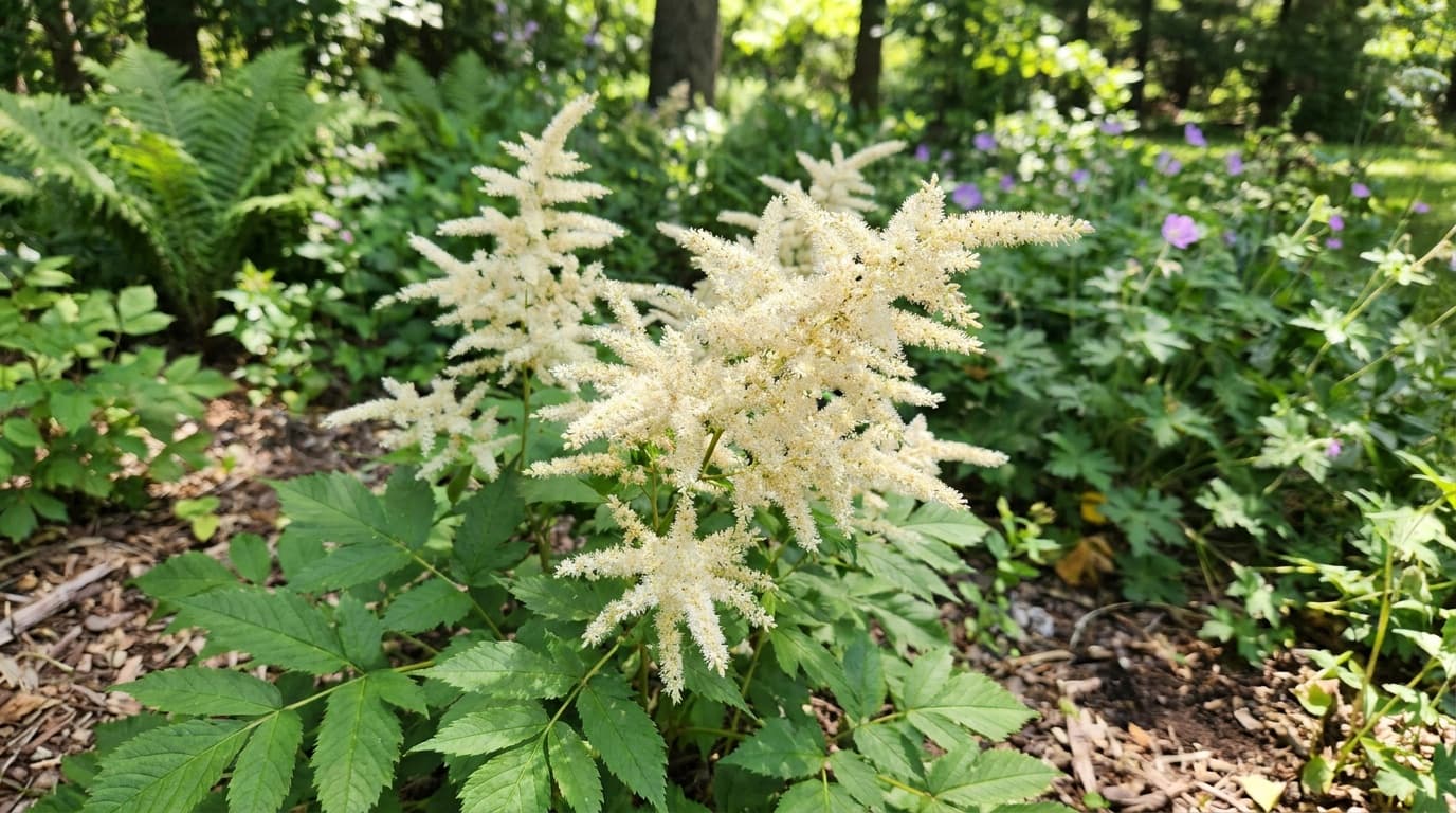 Goatsbeard growing in a garden