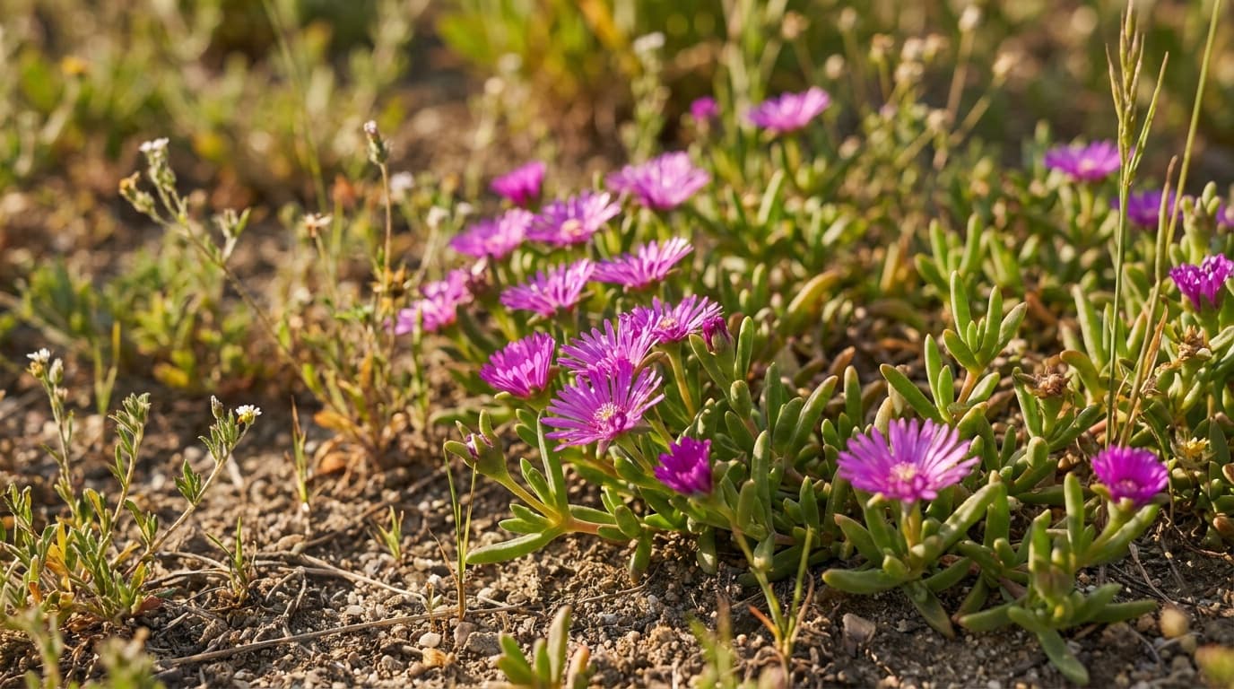 Hardy Ice Plant growing in a garden