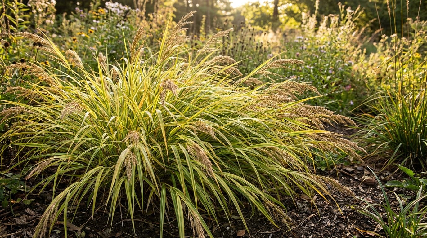 Japanese Forest Grass growing in a garden