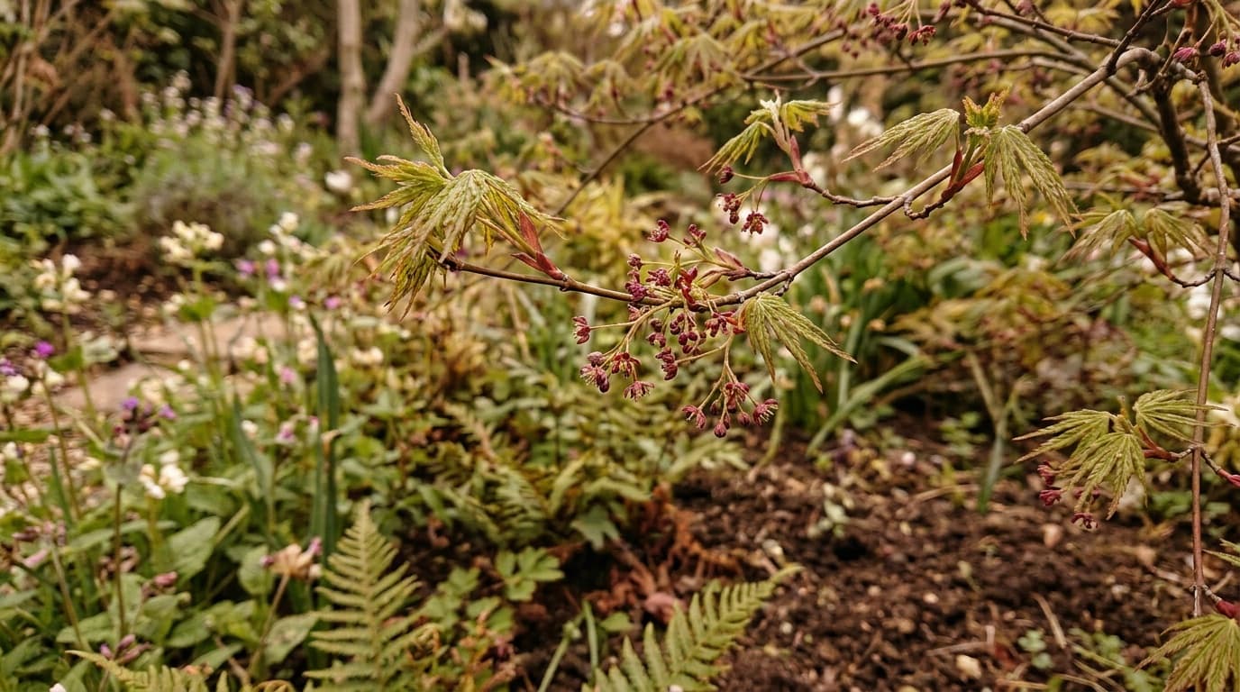 Japanese Maple growing in a garden