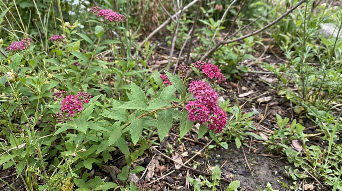 Japanese Spirea growing in a garden